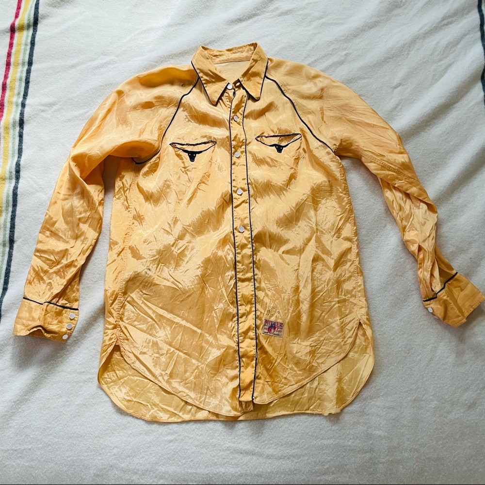 Vintage Silk Western Button up